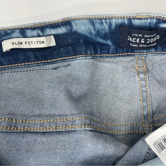 Jack & Jones Slim Fit Patchwork Jeans Sz 30 - Picture 6 of 16